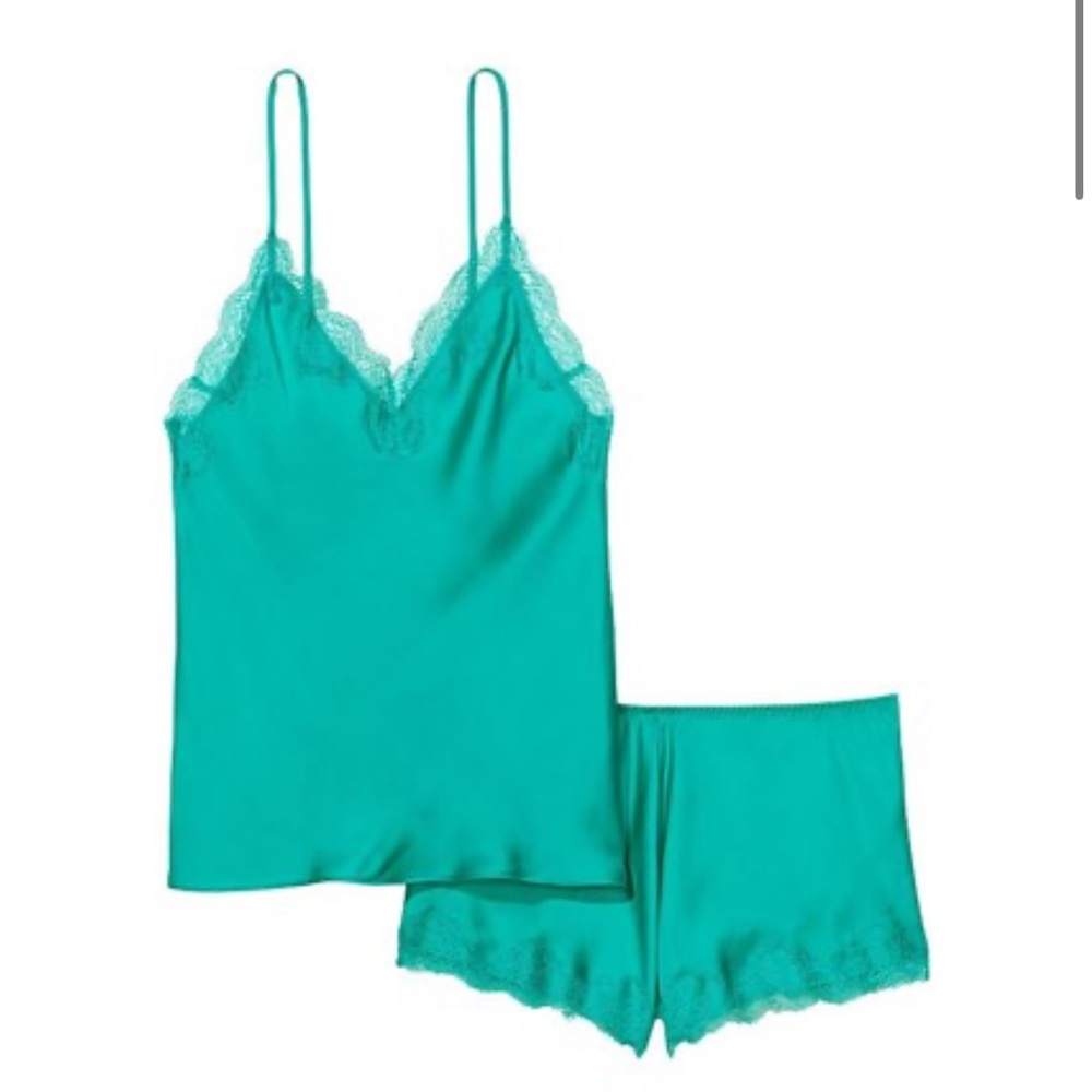 Victoria's Secret Blue Chemise & Slip Set